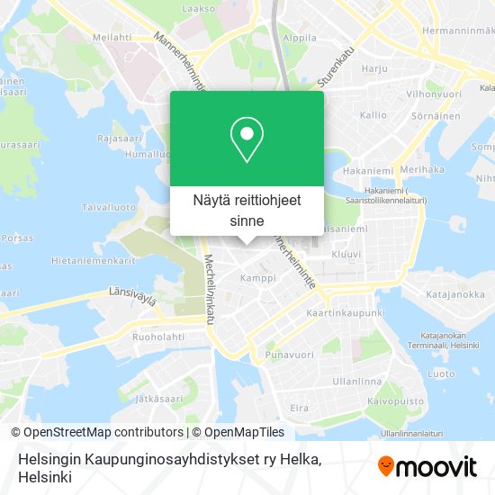 Helsingin Kaupunginosayhdistykset ry Helka kartta