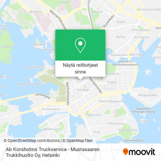 Ab Korsholms Truckservice - Mustasaaren Trukkihuolto Oy kartta