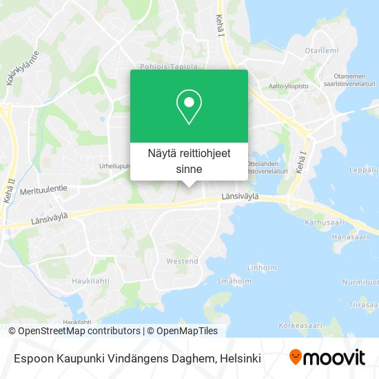 Espoon Kaupunki Vindängens Daghem kartta