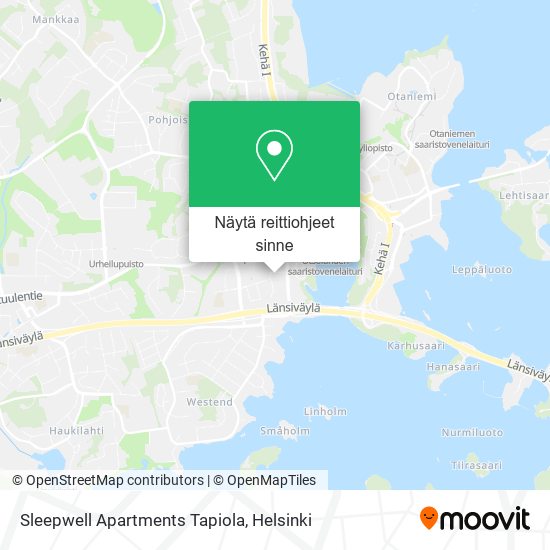 Sleepwell Apartments Tapiola kartta