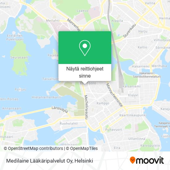 Medilaine Lääkäripalvelut Oy kartta