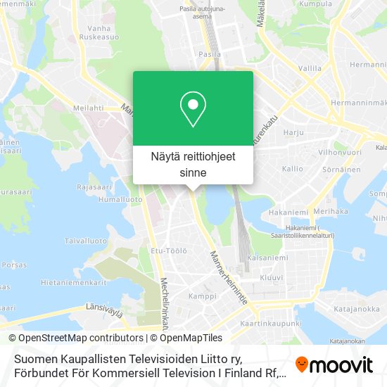 Suomen Kaupallisten Televisioiden Liitto ry, Förbundet För Kommersiell Television I Finland Rf kartta