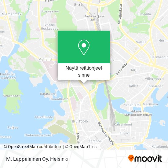 M. Lappalainen Oy kartta