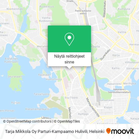 Tarja Mikkola Oy Parturi-Kampaamo Hulivili kartta