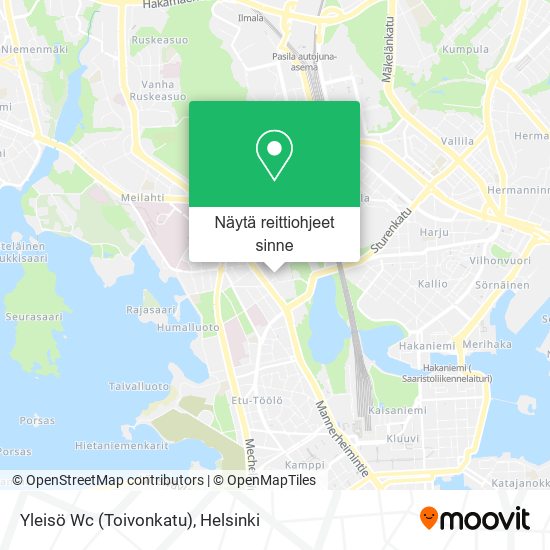 Yleisö Wc (Toivonkatu) kartta