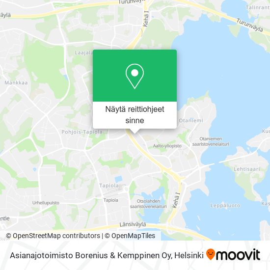 Asianajotoimisto Borenius & Kemppinen Oy kartta