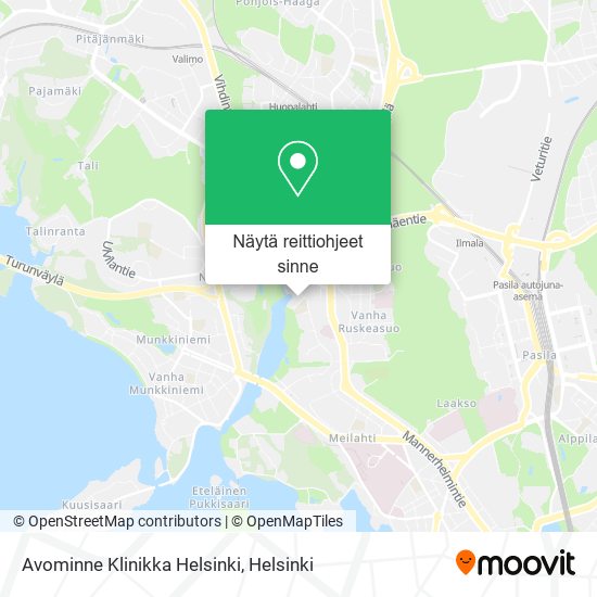 Avominne Klinikka Helsinki kartta