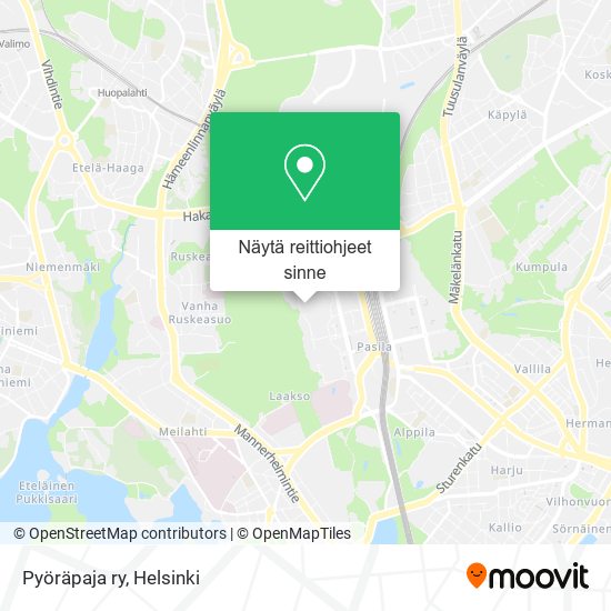 Pyöräpaja ry kartta