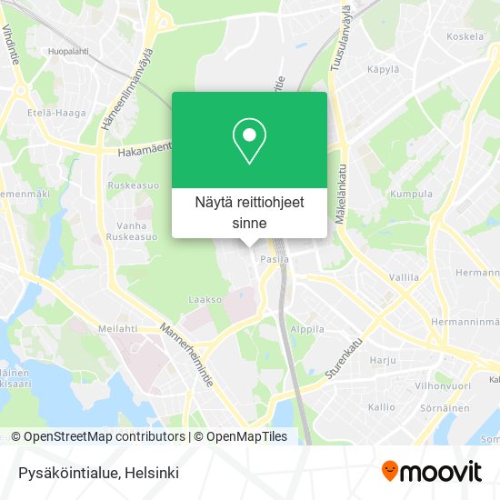 Pysäköintialue kartta