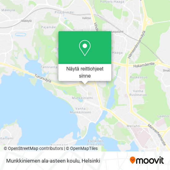 Munkkiniemen ala-asteen koulu kartta