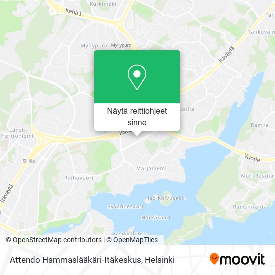 Attendo Hammaslääkäri-Itäkeskus kartta