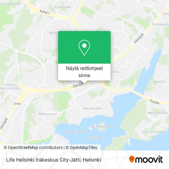Life Helsinki Itäkeskus City-Jätti kartta