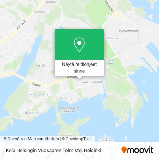 Kela Helsingin Vuosaaren Toimisto kartta