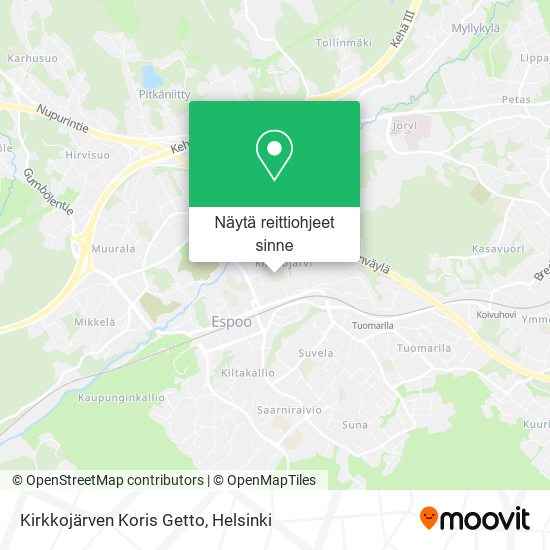 Kirkkojärven Koris Getto kartta