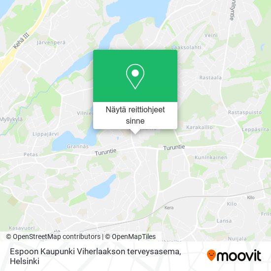 Espoon Kaupunki Viherlaakson terveysasema kartta