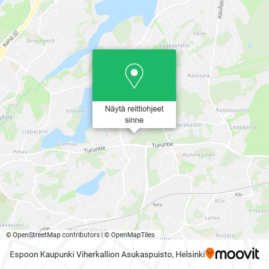 Espoon Kaupunki Viherkallion Asukaspuisto kartta