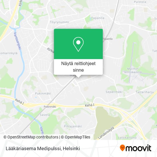 Lääkäriasema Medipulssi kartta