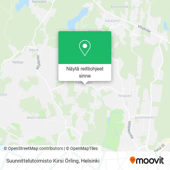 Suunnittelutoimisto Kirsi Örling kartta