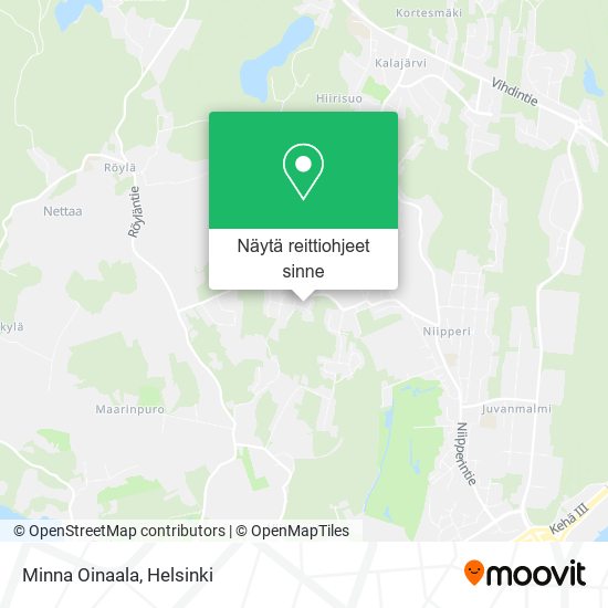 Minna Oinaala kartta