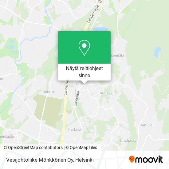 Vesijohtoliike Mönkkönen Oy kartta