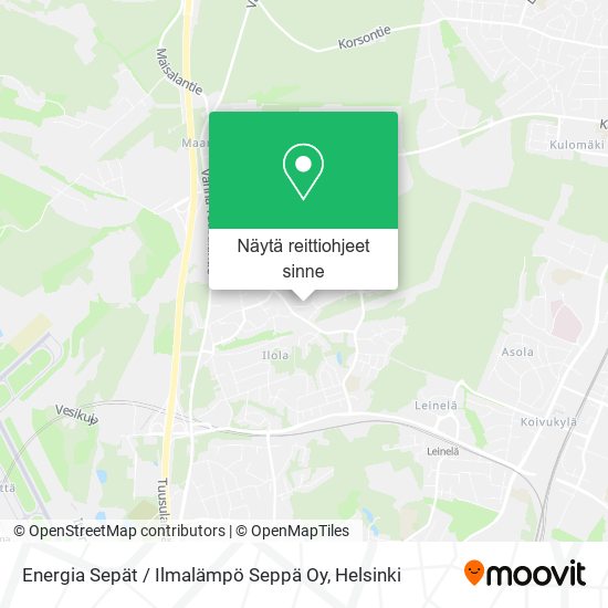 Energia Sepät / Ilmalämpö Seppä Oy kartta
