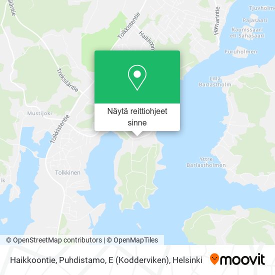 Haikkoontie, Puhdistamo, E (Kodderviken) kartta