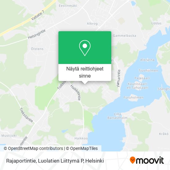 Rajaportintie, Luolatien Liittymä P kartta