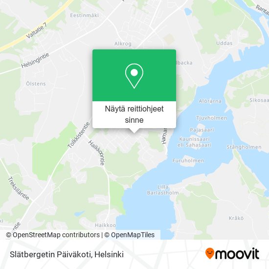 Slätbergetin Päiväkoti kartta