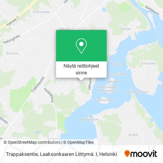 Trappaksentie, Laaksonkaaren Liittymä. I kartta