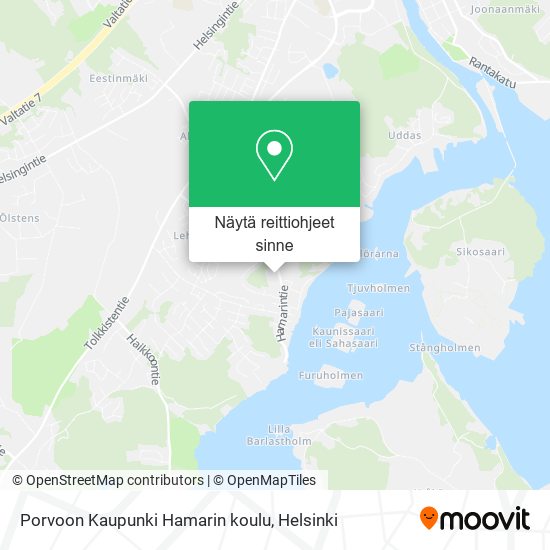 Porvoon Kaupunki Hamarin koulu kartta