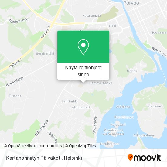 Kartanonniityn Päiväkoti kartta