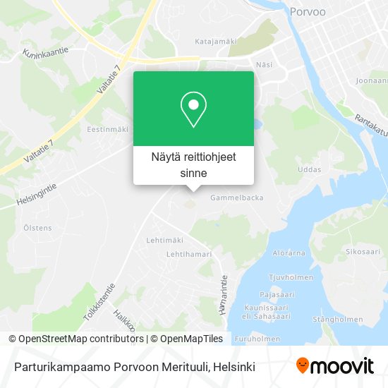 Parturikampaamo Porvoon Merituuli kartta