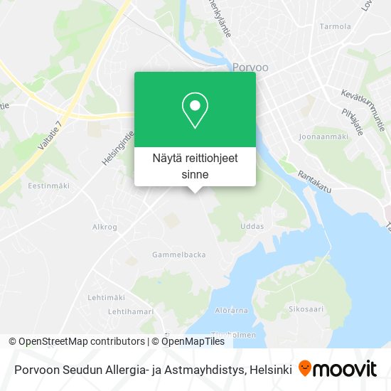 Porvoon Seudun Allergia- ja Astmayhdistys kartta