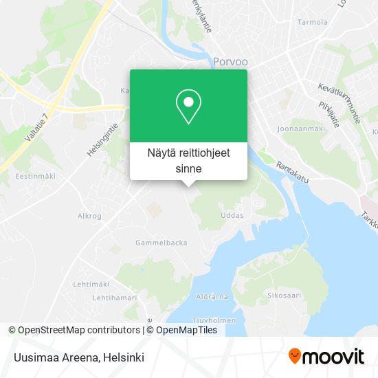 Uusimaa Areena kartta
