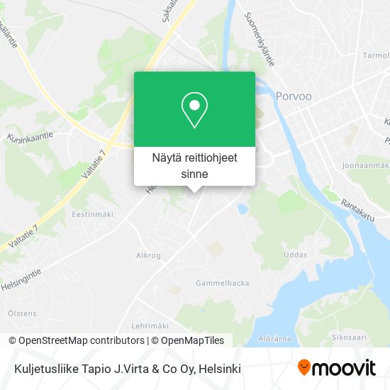 Kuljetusliike Tapio J.Virta & Co Oy kartta
