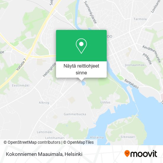 Kokonniemen Maauimala kartta