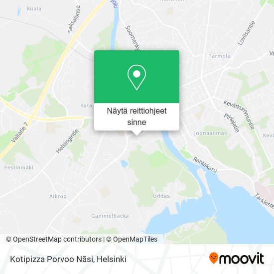 Kotipizza Porvoo Nãsi kartta