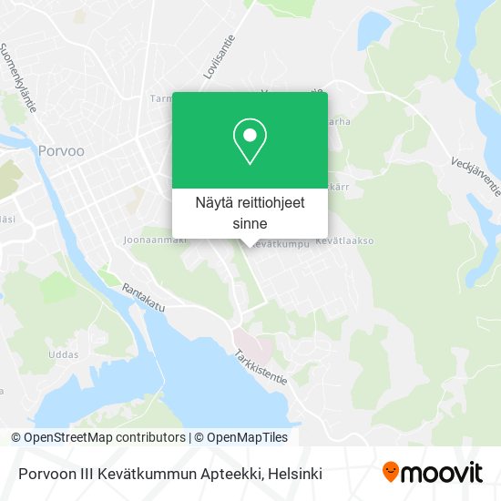 Porvoon III Kevätkummun Apteekki kartta