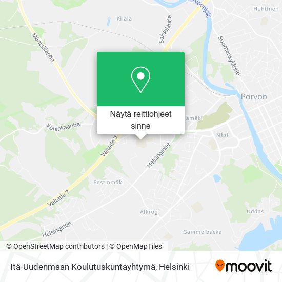 Itä-Uudenmaan Koulutuskuntayhtymä kartta