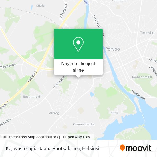 Kajava-Terapia Jaana Ruotsalainen kartta
