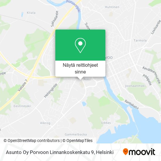 Asunto Oy Porvoon Linnankoskenkatu 9 kartta