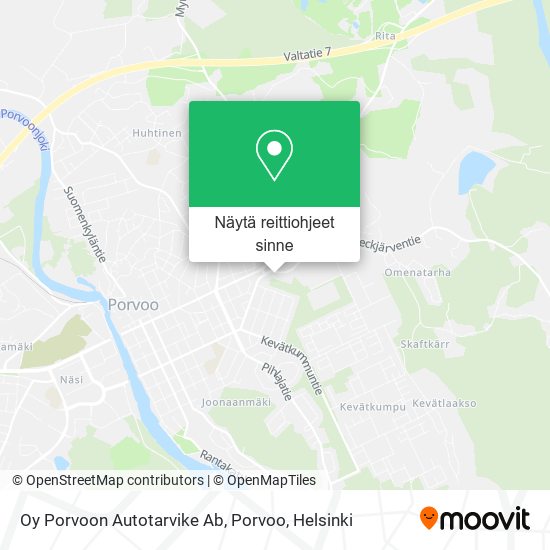 Oy Porvoon Autotarvike Ab, Porvoo kartta