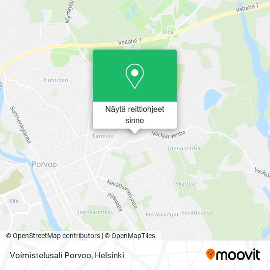 Voimistelusali Porvoo kartta