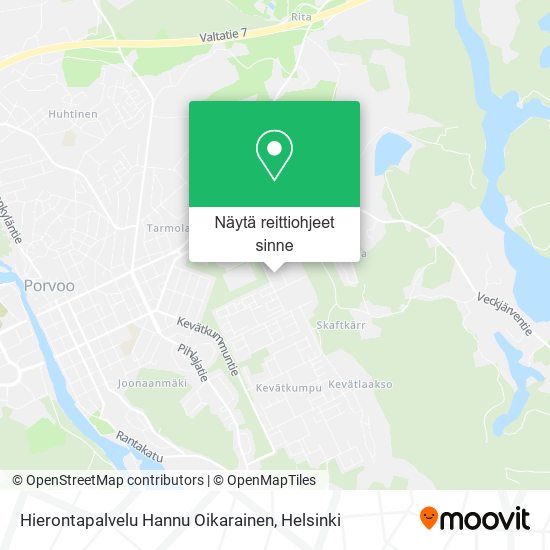 Hierontapalvelu Hannu Oikarainen kartta