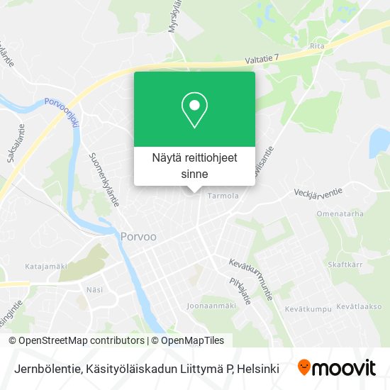 Jernbölentie, Käsityöläiskadun Liittymä P kartta