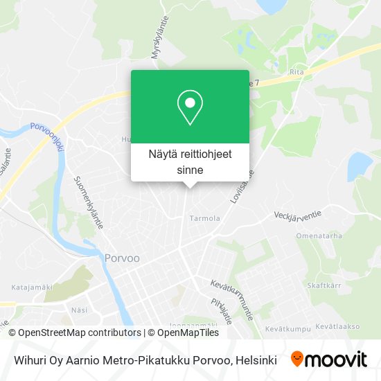 Wihuri Oy Aarnio Metro-Pikatukku Porvoo kartta