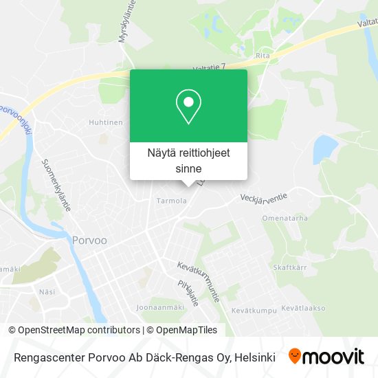 Rengascenter Porvoo Ab Däck-Rengas Oy kartta