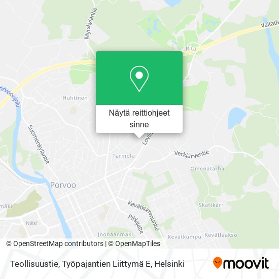 Teollisuustie, Työpajantien Liittymä E kartta
