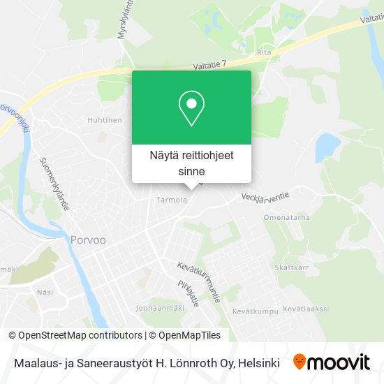 Maalaus- ja Saneeraustyöt H. Lönnroth Oy kartta