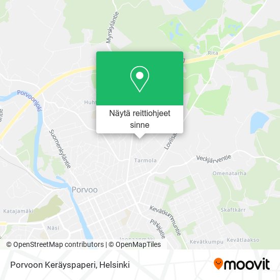 Porvoon Keräyspaperi kartta